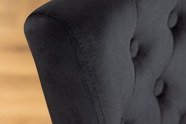 Designová židle Queen II černý samet