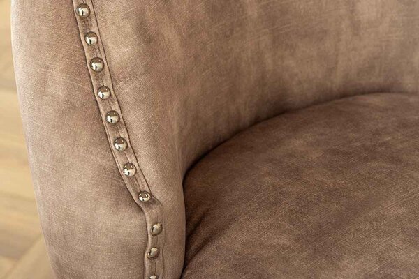 Designová židle Queen II Lví hlava béžový samet
