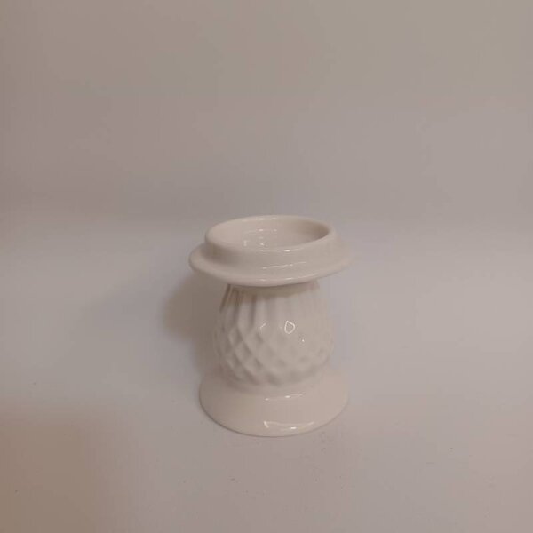 DECOLED Vánoční svícen na stůl 7 × 7 × 6,5 cm, keramický, bílý
