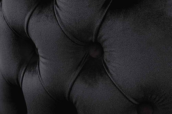 Designová židle Queen Lví hlava černý samet - skladem