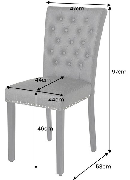 Designová židle Queen II černo-šedá ekokůže