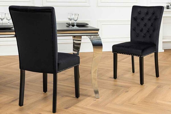 Designová židle Queen II černý samet