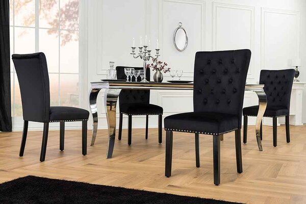 Designová židle Queen II černý samet