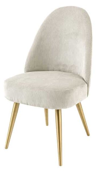 Designová jídelní židle Vermilius béžový manšestr