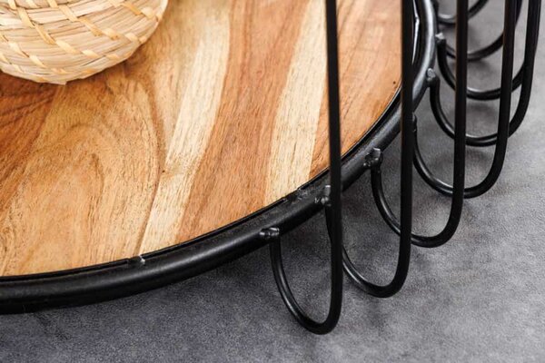 Designový odkládací stolek Daquan 49 cm akácie