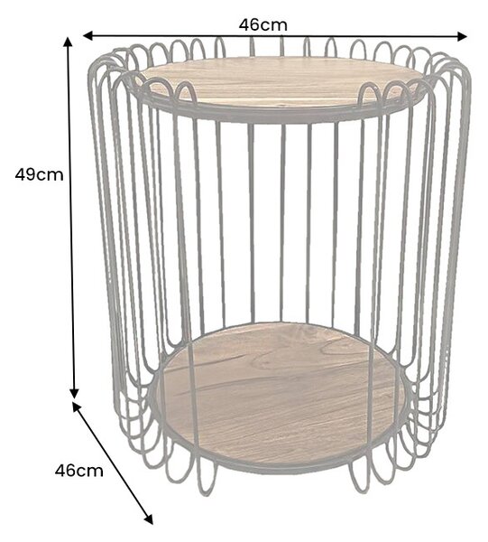 Designový odkládací stolek Daquan 49 cm akácie