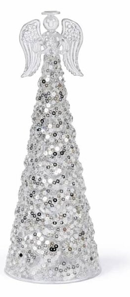 DECOLED Skleněný anděl 6,5 × 10 cm, čiré sklo