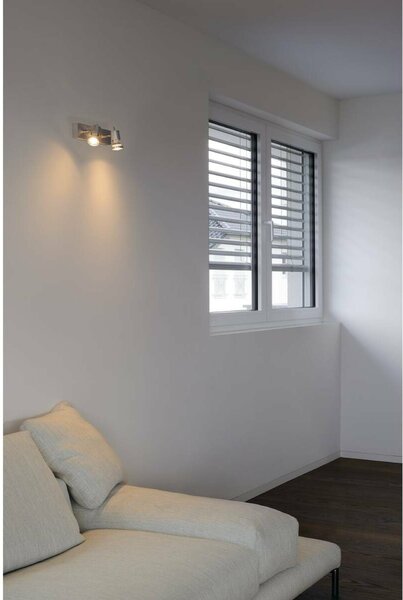 BIG WHITE SLV ASTO 2, nástěnné a stropní svítidlo, dvě žárovky, QPAR51, kartáčovaný Al, max. 150 W 147442