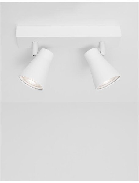 NV 9155811 Bodové svítidlo DUBLIN bílý kov GU10 2x10W 230V IP20 bez žárovky - NOVA LUCE