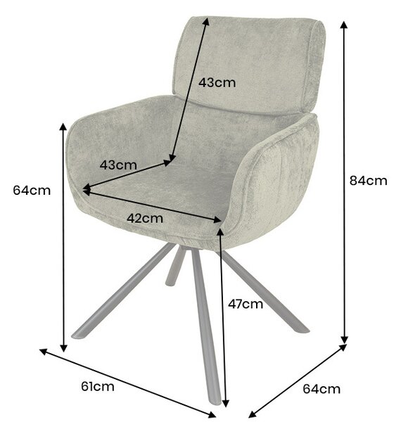 Designová otočná židle Parthenia zelená