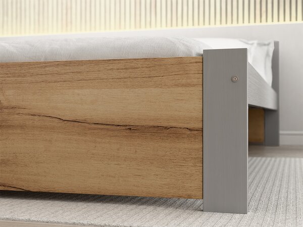 Postel IKAROS 90 x 200 cm, dub artisan/šedá