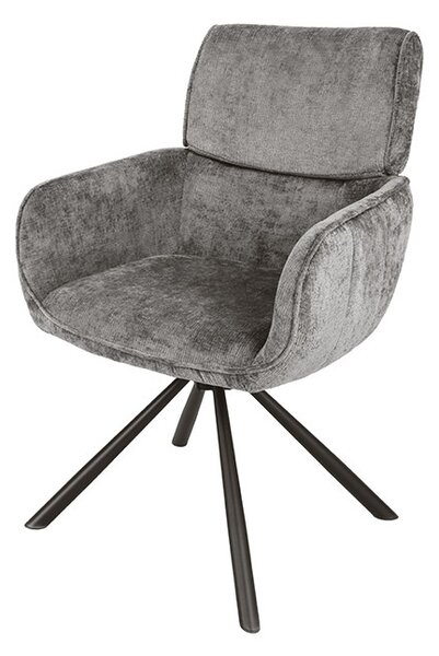 Designová otočná židle Parthenia šedá