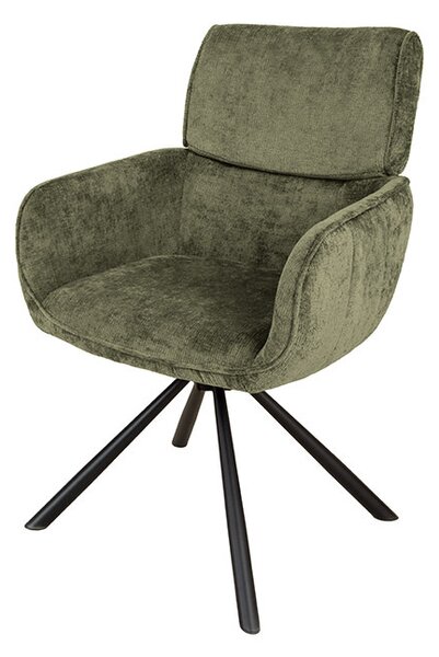 Designová otočná židle Parthenia zelená