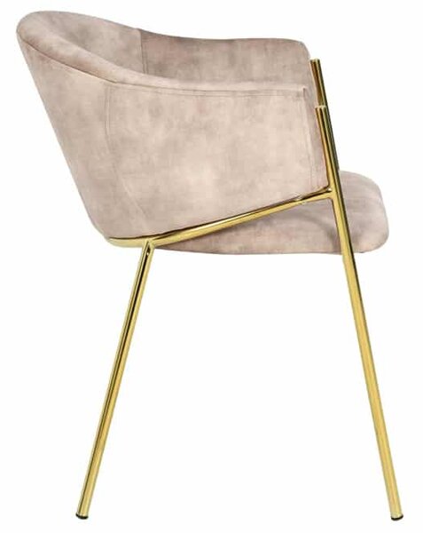 Designová židle Nikolai šampaňský samet