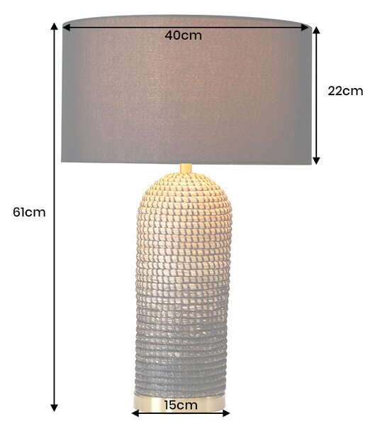 Designová stolní lampa Saretha 61 cm černá