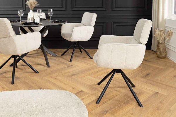 Designová otočná židle Parthenia béžová