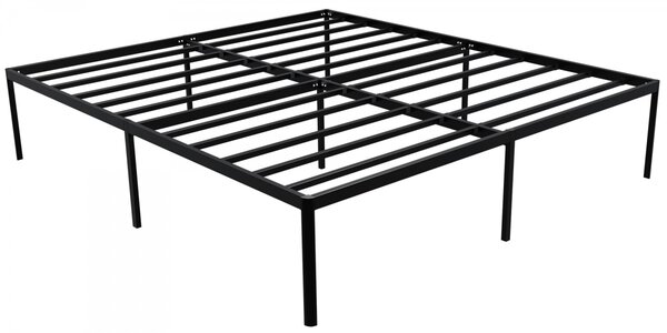 Kovová Postel Hamlin - 200 x 180, v 41 cm - Černá