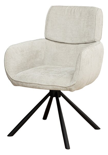Designová otočná židle Parthenia béžová