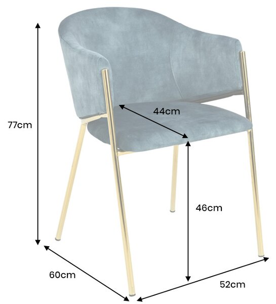 Designová židle Nikolai petrolejový samet