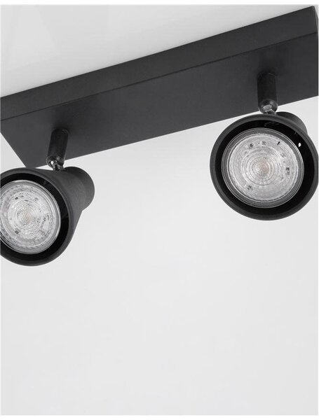 NV 9155812 Bodové svítidlo DUBLIN černý kov GU10 2x10W 230V IP20 bez žárovky - NOVA LUCE