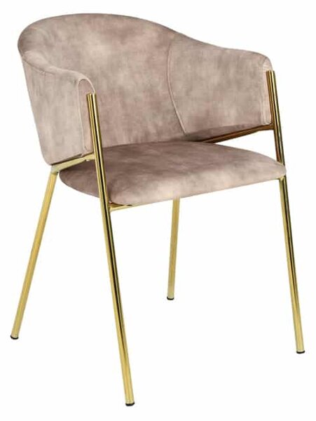 Designová židle Nikolai šampaňský samet