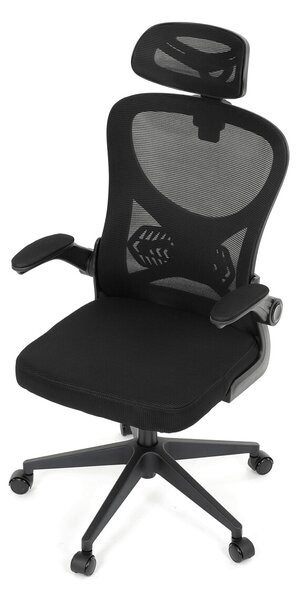 Ergonomická kancelářská židle ALEXANDRE - černá síťovina