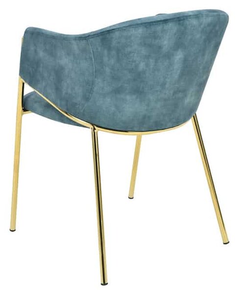 Designová židle Nikolai petrolejový samet