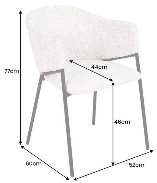 Designová židle Nikolai hnědá