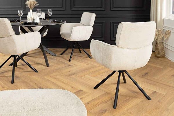 Designová otočná židle Parthenia béžová
