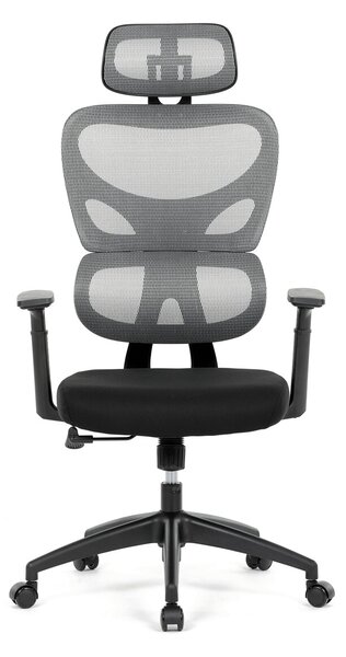 Ergonomická kancelářská židle LEXON - šedá síťovina