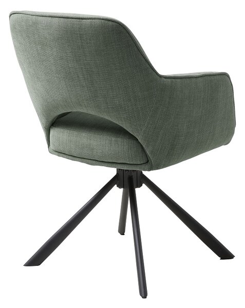 Designová otočná židle Ralayna lesnická zelená