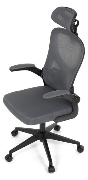 Ergonomická kancelářská židle ALEXANDRE - šedá síťovina