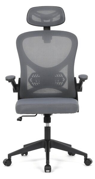 Ergonomická kancelářská židle ALEXANDRE - šedá síťovina