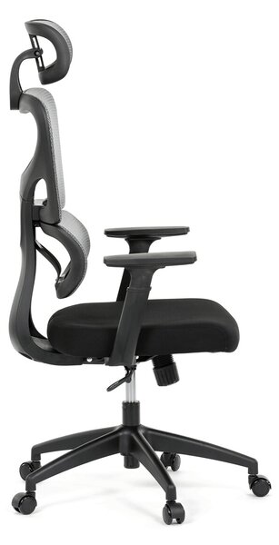 Ergonomická kancelářská židle LEXON - šedá síťovina