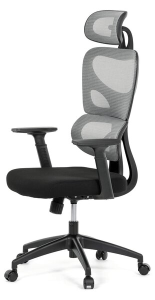 Ergonomická kancelářská židle LEXON - šedá síťovina