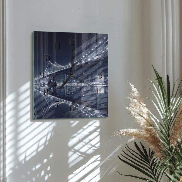 Skleněné hodiny na stěnu Most zskc-30x30-00057539