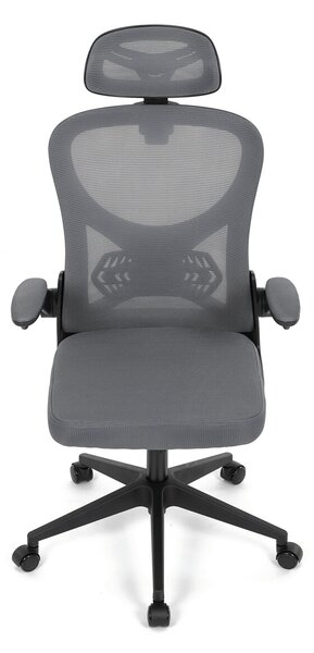 Ergonomická kancelářská židle ALEXANDRE - šedá síťovina