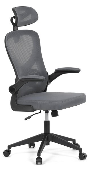 Ergonomická kancelářská židle ALEXANDRE - šedá síťovina