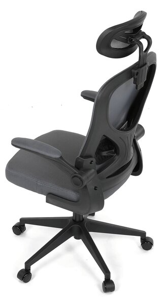 Ergonomická kancelářská židle ALEXANDRE - šedá síťovina