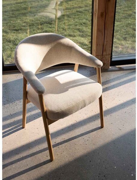Designová jídelní židle Jacqueline přírodní dub