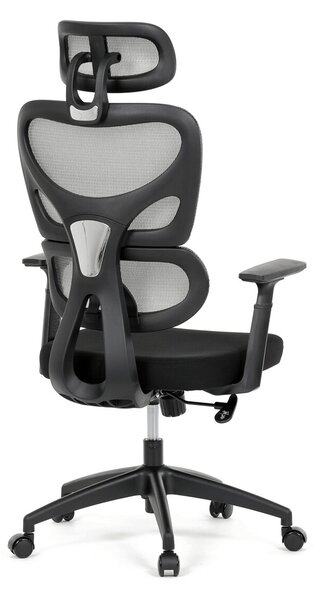 Ergonomická kancelářská židle LEXON - šedá síťovina