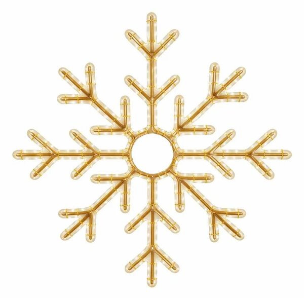 DECOLED Easy Fix 2D LED světelná vločka X, Ø 109 cm, teple bílá, závěsný, 3D tisk