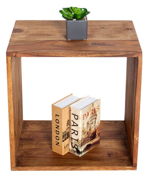 Designový set 2 odkládacích stolků Timber 45 cm Sheesham