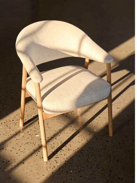 Designová jídelní židle Jacqueline přírodní dub