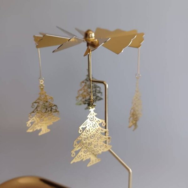 DECOLED Andělské zvonění, 23 × 20,5 cm, stromečky, zlaté