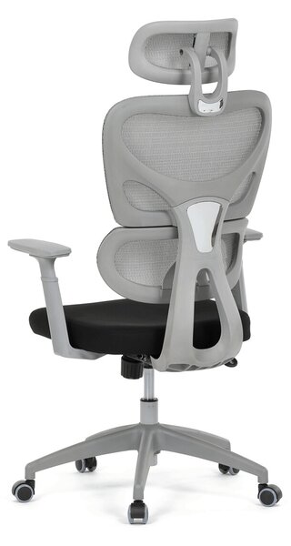 Ergonomická kancelářská židle RENEE - šedá síťovina / černá látka