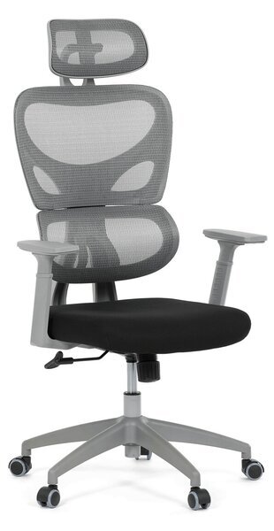 Ergonomická kancelářská židle RENEE - šedá síťovina / černá látka