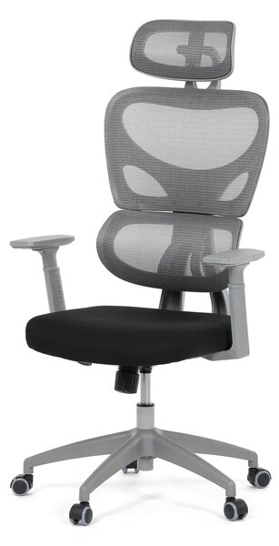 Ergonomická kancelářská židle RENEE - šedá síťovina / černá látka