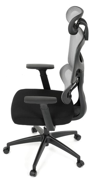 Ergonomická kancelářská židle LEXON - šedá síťovina
