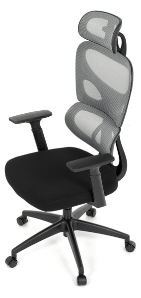Ergonomická kancelářská židle LEXON - šedá síťovina